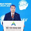 Thủ tướng Lê Minh Hưng phát biểu tại Phiên khai mạc Diễn đàn Tương lai ASEAN lần thứ ba. (Ảnh: Dương Giang/TTXVN)