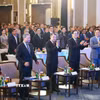 Thủ tướng Lê Minh Hưng cùng Thủ tướng Lào Sonexay Siphandone, Thủ tướng Campuchia Hun Manet, Thủ tướng Thái Lan Anutin Charnvirakul và Thủ tướng Timor-Leste Kay Rala Xanana Gusmão tham dự Phiên khai mạc Diễn đàn Tương lai ASEAN lần thứ ba. (Ảnh: Dương Giang/TTXVN)