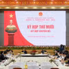 Kỳ họp thứ 10 (Kỳ họp chuyên đề) Hội đồng Nhân dân tỉnh Lâm Đồng được tổ chức theo hình thức trực tiếp và trực tuyến. (Ảnh: Nguyễn Dũng/TTXVN)