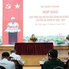 Quang cảnh buổi họp báo. (Ảnh: TTXVN phát)