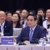 Thủ tướng Phạm Minh Chính tham dự phiên họp cấp cao "Toàn cảnh Kinh tế tư nhân lần thứ nhất" (ViPEL 2025). (Ảnh: Dương Giang/TTXVN)