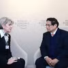 Thủ tướng Phạm Minh Chính gặp bà Julie Bishop, Đặc phái viên của Tổng Thư ký Liên hợp quốc về vấn đề Myanmar. (Ảnh: Dương Giang/TTXVN)