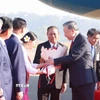 Tổng Bí thư Tô Lâm đến Thủ đô Vientiane, bắt đầu chuyến thăm cấp Nhà nước tới Cộng hòa Dân chủ Nhân dân Lào. (Ảnh: Thống Nhất/TTXVN)