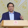 Thủ tướng Phạm Minh Chính kết luận Hội nghị triển khai Chương trình mục tiêu quốc gia phòng, chống ma tuý đến năm 2030. (Ảnh: Dương Giang/TTXVN)