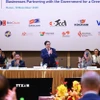 Thủ tướng Phạm Minh Chính tham dự Diễn đàn doanh nghiệp Việt Nam thường niên. (Ảnh: Dương Giang/TTXVN)
