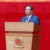 Phòng ngừa, ứng phó với các đe dọa an ninh phi truyền thống 2 Thủ tướng Phạm Minh Chính phát biểu chỉ đạo. (Ảnh: Phạm Kiên/TTXVN)