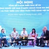 Phiên thảo luận tại hội nghị tổng kết 5 năm (2019-2024) triển khai Đề án “Huy động người Việt Nam ở nước ngoài tham gia giới thiệu, tiêu thụ sản phẩm và phát triển kênh phân phối hàng Việt Nam ở nước ngoài.” (Ảnh: Tiên Minh/TTXVN)