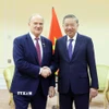 Tổng Bí thư Tô Lâm tiếp Chủ tịch Đảng Cộng sản Nga Gennady Zyuganov. (Ảnh: Thống Nhất/TTXVN)