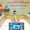 Thủ tướng Phạm Minh Chính chủ trì phiên họp thứ 5 của Ban Chỉ đạo Trung ương về chính sách nhà ở và thị trường bất động sản. (Ảnh: Dương Giang/TTXVN)