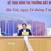 Thủ tướng Phạm Minh Chính chủ trì cuộc làm việc của Thường trực Chính phủ về tình hình thị trường bất động sản. (Ảnh: Dương Giang/TTXVN)