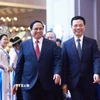 Thủ tướng Phạm Minh Chính dự Lễ khai mạc Hội nghị Bộ trưởng Số ASEAN (ADGMIN) lần thứ 6. (Ảnh: Dương Giang/TTXVN)