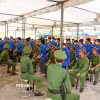 Các bị cáo tại phiên tòa xét xử phúc thẩm. (Nguồn: TTXVN phát)