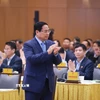 Thủ tướng Phạm Minh Chính dự và chủ trì Hội nghị Thủ tướng Chính phủ đối thoại với nông dân năm 2025. (Ảnh: Dương Giang/TTXVN)
