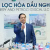 Thủ tướng Phạm Minh Chính làm việc với lãnh đạo Công ty trách nhiệm hữu hạn Lọc hoá dầu Nghi Sơn. (Ảnh: Dương Giang/TTXVN)