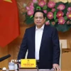 Thủ tướng Phạm Minh Chính kết luận cuộc họp triển khai “Chiến dịch Quang Trung”. (Ảnh: Dương Giang/TTXVN)
