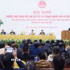 Thủ tướng chủ trì Hội nghị Thường trực Chính phủ làm việc với doanh nghiệp nhỏ và vừa. (Ảnh: Dương Giang/TTXVN)