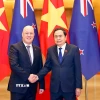 Chủ tịch Quốc hội Trần Thanh Mẫn hội kiến Thủ tướng New Zealand Christopher Luxon. (Ảnh: Doãn Tấn/TTXVN)