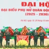 Đại tướng Phan Văn Giang chúc mừng Đại hội. (Ảnh: Trọng Đức/TTXVN)