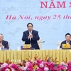 Thủ tướng Phạm Minh Chính chủ trì phiên họp lần thứ nhất năm 2026 của Ban Chỉ đạo về phát triển khoa học, công nghệ, đổi mới sáng tạo, chuyển đổi số và Đề án 06. (Ảnh: Dương Giang/TTXVN)