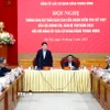 Ủy viên Bộ Chính trị, Chủ tịch nước Lương Cường, Trưởng Đoàn kiểm tra số 1907 chủ trì Hội nghị. (Ảnh: Lâm Khánh/TTXVN)