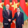 Chủ tịch Quốc hội Trần Thanh Mẫn tiếp Chủ tịch Hạ viện Belarus Igor Sergeenko. (Ảnh: Doãn Tấn/TTXVN)
