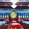 Tổng Bí thư Tô Lâm hội đàm với Tổng Bí thư, Chủ tịch nước Lào Thongloun Sisoulith. (Ảnh: Thống Nhất/TTXVN)