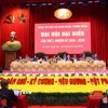 Đoàn Chủ tịch điều hành Đại hội. (Ảnh: Văn Điệp/TTXVN)