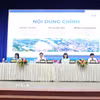 Các đại biểu chủ trì Kỳ họp thứ 5, Hội đồng nhân dân tỉnh Tây Ninh khóa XI. (Ảnh: Thanh Tân/TTXVN)