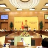 Quang cảnh phiên họp Ủy ban Thường vụ Quốc hội chiều 15/10. (Ảnh: Tuấn Anh/TTXVN)