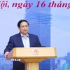 Thủ tướng Phạm Minh Chính chủ trì phiên họp thứ nhất của Ban Chỉ đạo về Trung tâm tài chính quốc tế tại Việt Nam. (Ảnh: Dương Giang/TTXVN)