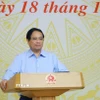 Thủ tướng Phạm Minh Chính kết luận Hội nghị về thúc đẩy đầu tư công năm 2025. (Ảnh: Dương Giang/TTXVN)
