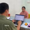 Triệu Thị Tâm tại cơ quan công an. (Ảnh: TTXVN phát)