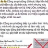 Công an bác bỏ thông tin về vụ việc. 