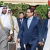 Thủ tướng Phạm Minh Chính đến thăm và phát biểu chính sách tại Học viện Ngoại giao Kuwait. (Ảnh: Dương Giang/TTXVN)