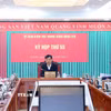 Ông Nguyễn Duy Ngọc, Ủy viên Bộ Chính trị, Bí thư Trung ương Đảng, Chủ nhiệm Ủy ban Kiểm tra Trung ương chủ trì kỳ họp. (Ảnh: Phương Hoa/TTXVN)