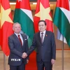Chủ tịch Quốc hội Trần Thanh Mẫn hội kiến Quốc vương Jordan Abdullah II Ibn Al Hussein. (Ảnh: Doãn Tấn/TTXVN)