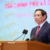 Thủ tướng Phạm Minh Chính khai mạc Hội nghị tổng kết công tác năm 2025, triển khai công tác năm 2026 của Chính phủ và chính quyền địa phương. (Ảnh: Dương Giang/TTXVN)