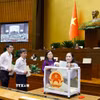 Đại biểu Quốc hội bỏ phiếu phê chuẩn Thẩm phán Tòa án nhân dân Tối cao, Phó Thủ tướng Chính phủ, Bộ trưởng và thành viên khác của Chính phủ. (Ảnh: Doãn Tấn/TTXVN)