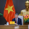 Thủ tướng Chính phủ Lê Minh Hưng điện đàm với Thủ tướng Trung Quốc Lý Cường. (Ảnh: Dương Giang/TTXVN)