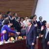 Tổng Bí thư Tô Lâm dự Lễ Công bố Nghị quyết sáp nhập đơn vị hành chính tại Thành phố Hồ Chí Minh. (Ảnh: Thống Nhất/TTXVN)