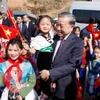 Tổng Bí thư Tô Lâm dự Lễ khánh thành Trường Phổ thông nội trú liên cấp Tiểu học và THCS Si Pa Phìn. (Ảnh: Thống Nhất/TTXVN)
