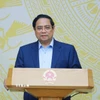 Thủ tướng Phạm Minh Chính chủ trì Phiên họp lần thứ tư của Ban Chỉ đạo quốc gia triển khai Nghị quyết số 68-NQ/TW của Bộ Chính trị về phát triển kinh tế tư nhân. (Ảnh: Dương Giang/TTXVN)
