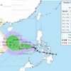 Hình ảnh vị trí và đường đi của bão số 15. (Nguồn: Trung tâm Dự báo Khí tượng Thủy văn Quốc gia)