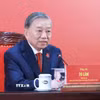 Tổng Bí thư Tô Lâm chủ trì buổi họp báo. (Ảnh: TTXVN)