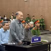 Cựu Thứ trưởng Bộ Nông nghiệp và Phát triển Nông thôn Hoàng Văn Thắng tại phiên tòa. (Ảnh: Kim Anh/TTXVN)