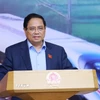 Thủ tướng Phạm Minh Chính chủ trì Phiên họp lần thứ tư Ban chỉ đạo các công trình trọng điểm, dự án quan trọng quốc gia lĩnh vực đường sắt. (Ảnh: Dương Giang/TTXVN)