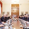 Tổng Bí thư Tô Lâm và Tổng thống Bulgaria Rumen Radev hội đàm chính thức. (Ảnh: Thống Nhất/TTXVN)