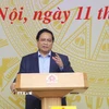 Thủ tướng Phạm Minh Chính chủ trì phiên họp về phát triển nhà ở xã hội. (Ảnh: Dương Giang/TTXVN)