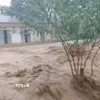 Nước lũ đổ về một số trường học ở các xã của tỉnh Sơn La. (Ảnh: TTXVN phát)