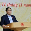 Thủ tướng Phạm Minh Chính chủ trì phiên họp. (Ảnh: Dương Giang/TTXVN)
